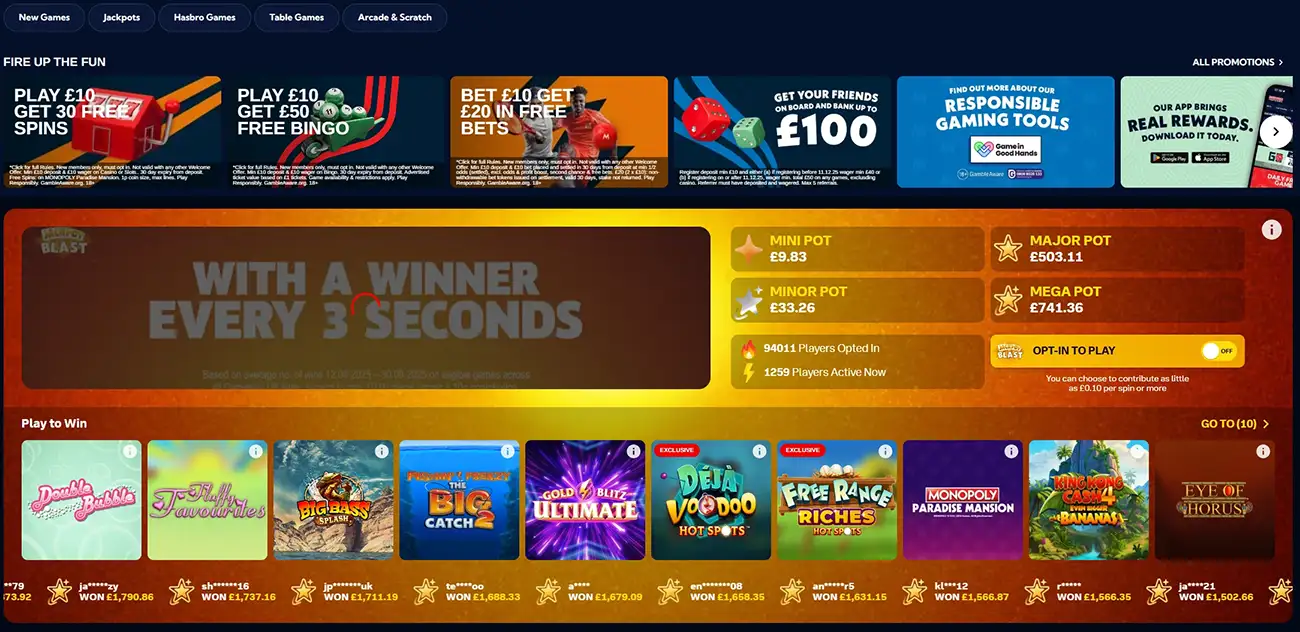 Monopoly casino start page